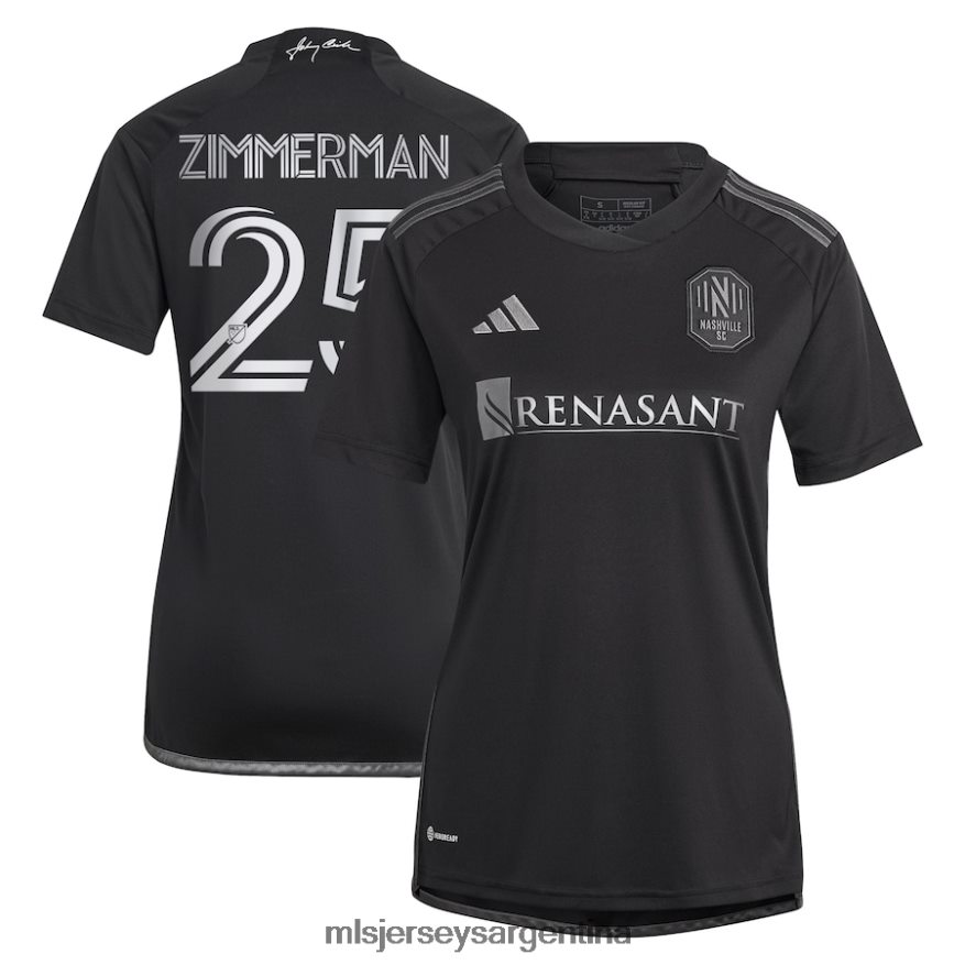 MLS Jerseys mujer nashville sc walker zimmerman adidas negro 2023 hombre de negro kit réplica de camiseta de jugador 2T40R8399 jersey